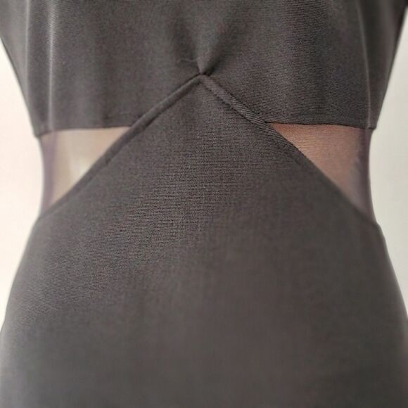 All That Jazz Black Form Fitting Party Dress w/ Sheer Waist - Size Medium - Picture 3 of 8